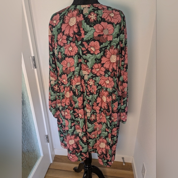 ASOS Monki Torborg Floral Garden Mini Oversized Dress Fit M-XL Bohemian EUC - Picture 10 of 16